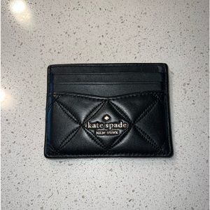 Kate Spade Black Quilted Card Holder